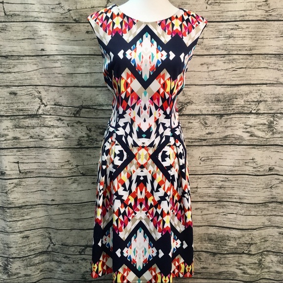 CB Established 1962 Dresses & Skirts - CB EST. 1962 Kaleidoscope Geo Print Dress Sz 16